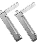 Stainless Steel Freezer Door Hinges Replacement Parts For Fridge Doors Heavy Duty Easy Install, silver, front view.