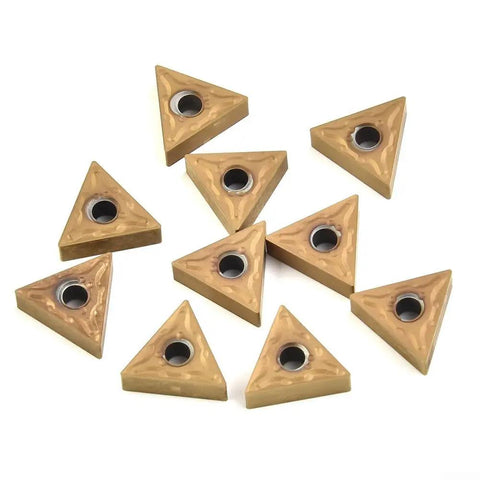 10 Pack Carbide TNMG 160404 Inserts For Lathe Turning Steel And Cast Iron Triangular Metal Cutting Tools 16 By 5mm Durable Boss Grade Finishing