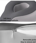 Ergonomic Charcoal Memory Foam Chest Support Pillow For Naps And Sleep On The Go showcasing soft fabric and removable velvet cover