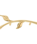 Ergonomic Metal Cabinet Handles And Drawer Pulls For Cabinets, Wardrobes, Closets And Dressers in gold brass leaf design