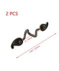 Leaf Shape Drawer Pull Handle Set In Vintage Bronze Finish Twig Branch Cabinet Hardware with 3 Inch Hole Center, 4.84 Inch Length