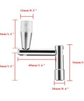 Pro Grade Four Pack Drum Tuning Keys Set With Two Standard Keys And Two Continuous Motion Speed Keys Chrome Plated Steel Durable Drum Tuner Kit For Easy Head Changes Quick Tuning And Smooth Percussion Maintenance. Chrome-plated steel drum tuning key, 40mm handle, 36mm socket