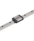 Compact Linear Rail System With 15mm Guideway for precision motion, steel bearing and smooth operation, 200mm length.