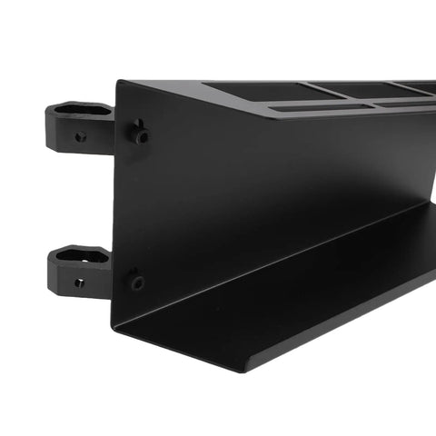 Angular side view of Heavy Duty Steel Double Layer Tool Rack For Toolbox And Mounting Bracket Fits Tools Up To 2.8 Inches Wide Expansion Mount