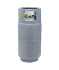 Steel Forklift Propane Tank Cylinder With Built In Gauge, 33.5 Lb Capacity, Liquid Draw Design, Forklift Ready, Gray Finish