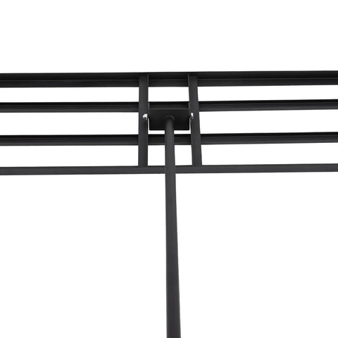 Long-Handled Lawn Leveling Rake With Adjustable 0-180 Degree Angles, Stainless Steel Base Plate Measuring 35.83 by 9.84 Inches, No-Bend Design For Backyards Gardens And Farms showing handle attachment.