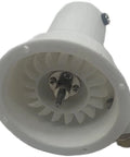 Front view of 50W Micro Hydroelectric Generator Portable Turbine For Home Use, Brushless Permanent Magnet Motor, white and compact