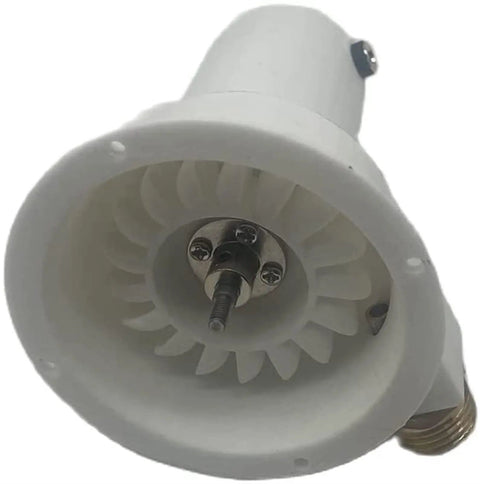 Front view of 50W Micro Hydroelectric Generator Portable Turbine For Home Use, Brushless Permanent Magnet Motor, white and compact