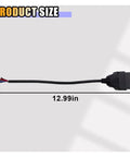 16 Pin J1962 OBD II Male Connector Cable with 12.99 Inch Length for DIY Car Diagnostics, High Quality PVC Copper Wire