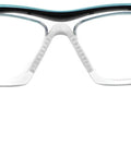 Rear view of Lead Shielded Safety Glasses With.75mm Pb Eq Lenses And.50mm Pb Eq Side Shields, TR-90 Frame, Silicone Nose Pads, Teal Color