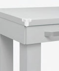 Close-up of 10 Pack Table Corner Guards For Kids And Pets, Soft PVC Edge Protectors on a desk corner, preventing scrapes and dings.