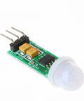 Mini Infrared PIR Motion Sensor Module For Dope Precise Motion Detection Ideal Body Sensor Switch For Smart Home Projects And DIY Security Systems That Delivers Easy Setup, green PCB with white dome lens and 3-pin header
