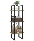 Space Saving 3 Tier Book Cabinet Made From Engineered Wood, Slim 15.7 By 11.8 By 41.3 Inches Bookcase With Three Shelves