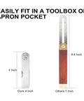 Kickass Compact Sliding T Bevel Gauge Protractor 4 Inch Mini Angle Finder next to 7 Inch tool for size comparison.