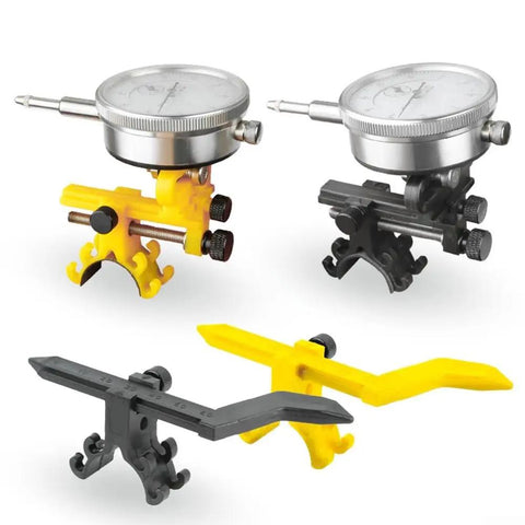 Portable Bike Wheel Truing Stand With Gauge For Precise Rim Alignment On The Go, Lightweight Black and Yellow Units