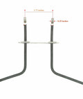 Oven Heating Element Assembly Replacement for Electric Stoves and Ovens 240V 2585W WB44T10010 dimensions