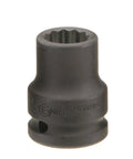 41mm 12 Point Impact Socket For Three Quarter Inch Drive Beefy Heavy Duty Chrome Molybdenum Steel Socket 58mm Overall Length Permanent Size Markings Built For High Torque Auto Repairs Lifetime Warranty