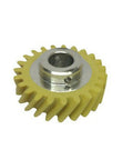 Worm Drive Gear Replacement For Stand Mixers WPW10112253 Beefy High Quality Durable Replacement Part in yellow and metal finish