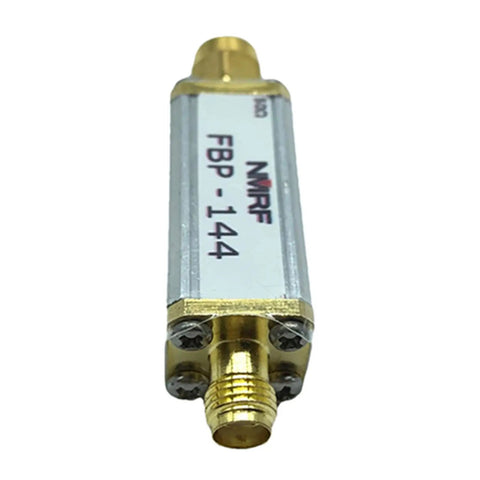 144MHz 2M Band Pass Filter For Radio Communication With SMA Adapter, compact size, metal body, labeled FBP-144