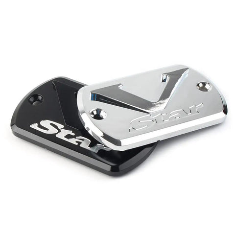 Slick CNC Aluminum Front Brake Fluid Cap Reservoir Cover Protector For Yamaha V-Star 650 1998-2016 V-Star 950 2009-2017 V-Star 1100