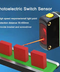 NPN Photoelectric Sensor With Diffuse Reflection Square Shape LED Display for detecting objects as small as 5mm