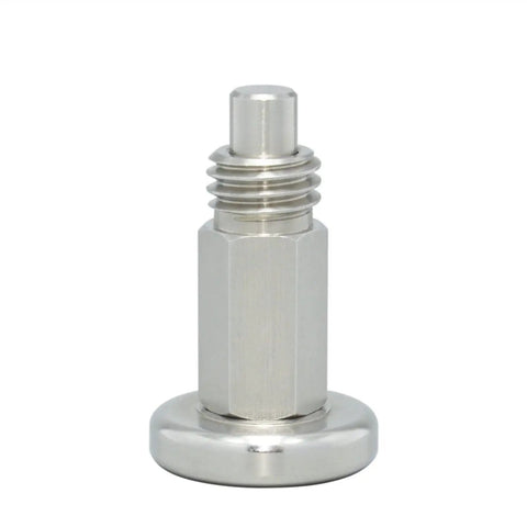 Badass Spring Plunger With Fine Thread M10x1 And Coarse Thread M8 Index Bolt Pin Screw Sick Build For Heavy Machinery Work That Is Super Durable And Absolutely Top Shelf, steel pin with hex head and smooth base.
