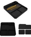 Silicone Tool Tray Organizer With Magnetic Parts Tray And Stand showing multiple compartments, heat resistant, durable design