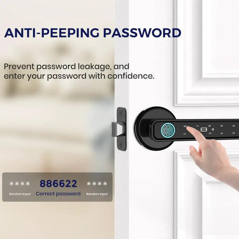 Top Shelf Smart Door Knob With Fingerprint Sensor And Bluetooth Keypad No Drama Keyless Entry Lock Linked To Smartphone App Passwords And Ic Cards For Bulletproof Home Security Daily. Black digital door knob with fingerprint sensor and keypad.