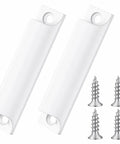 2 Pack Surface Mounted Cabinet Pulls for Kitchen Cabinets and Drawers Aluminum Alloy Window Sash Handles 3 Inch Hole Center, white with screws