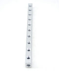G One Quarter BSP Port Pneumatic Aluminum Manifold Block Splitter Ten Way Twelve Port Solid Aluminum Construction 330mm long