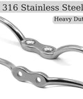 Heavy Duty 4 Inch Boat Cleat Made From 316 Stainless Steel With Mounting Screws Included Rugged Rope Cleat For Boats
