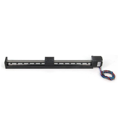 Slick Mini Linear Rail Guide Slide Actuator 250mm Stroke With T6x1 Lead Screw And NEMA 11 Stepper Motor, top view