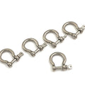Heavy Duty Rigging Gear Built Tough For Off Road Recovery And Overlanding M4 Up To M12 304 Stainless Steel Clevis Shackle with Screw Pin set of five