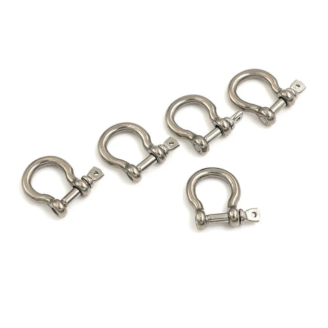Heavy Duty Rigging Gear Built Tough For Off Road Recovery And Overlanding M4 Up To M12 304 Stainless Steel Clevis Shackle with Screw Pin set of five