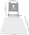 Two Pack Bench Grinder Eye Shields Replacement Kit with plexiglass guard and mounting bracket, dimensions labeled