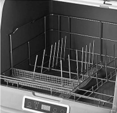 Interior view of Compact Countertop Dishwasher Rocks Zero Stress Cleanup With Fast Dry Cycle And Responsive Touch Panel, showcasing the rack design.