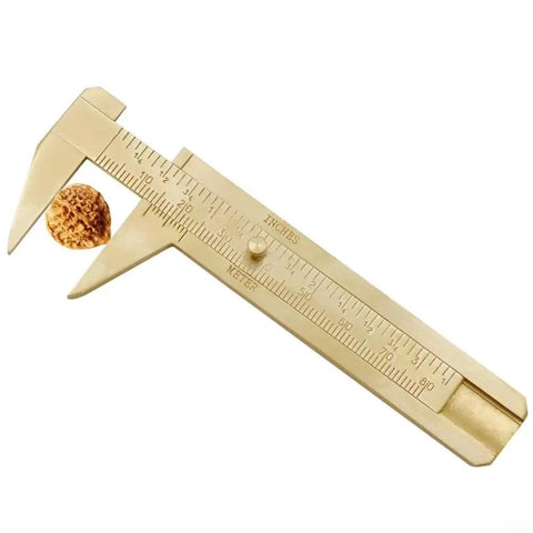 0 to 80mm Vernier Caliper For Jewelry Making Precision Sliding Gauge Dual Scale Inside And Outside Measurement Brass Ruler Non Magnetic