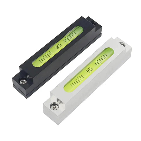 Adjustable small bar level Machine tool leveling high precision long horizontal bubble Mini spirit level(WHITE) in black and white colors.