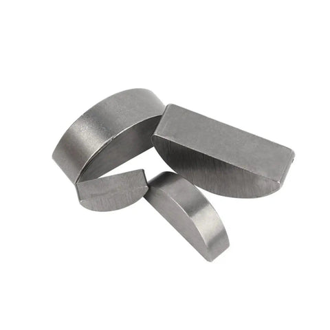 Metric Half Round Woodruff Keys Heavy Duty Steel Set M2 M3 M4 M5 M6 Rust Proof Shaft Locking Hardware shown on white background