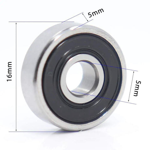 10 Piece Set 625 2Rs Miniature Ball Bearings 5X16X5mm Double Rubber Sealed Chrome Steel Deep Groove Parts For Voron Mobius 3D Printer Drop Right In And Roll Free Every Time