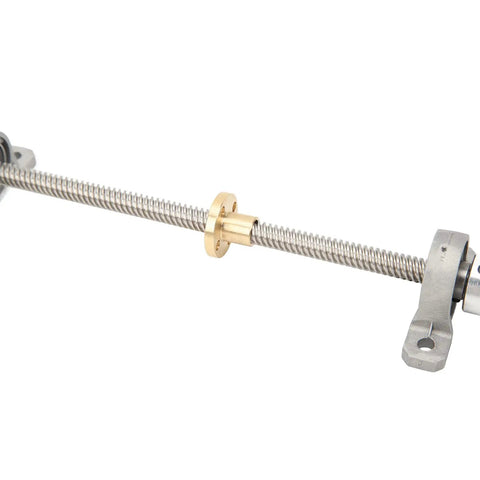 Pro Grade Lead Screw And Linear Guide Kit with brass nut and support, part of the heavy-duty industrial automation components