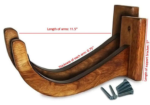 Wood Surfboard Rack For Longboards And Shortboards Indoor Outdoor Wall Mount Display Crafted In Minimal Dark Stained Wood
