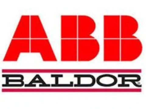 Logo of ABB Baldor brand associated with Premium Efficient Single-Unit 5 HP 1-Phase AC Motor, 184T Frame, TEFC Enclosure, 3450 RPM, 230V 60Hz.