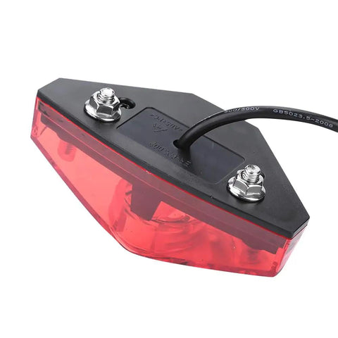 6 To 80V Waterproof Electric Bike Tail Light With 59 Inch Cable Rear Safety Brake Lamp, red plastic housing