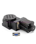 Rock Solid Motorized Rotary Positioning Stage 100mm Electric Rotary Table with connector view for precision automation