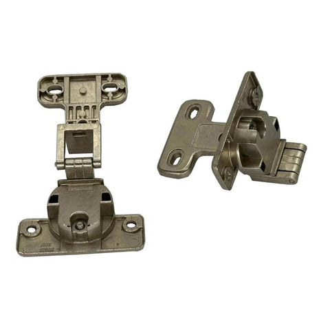 Four Piece 270 Degree Folding Flat Hinge Set for Full Coverage Kitchen Cabinets and Wardrobes, Heavy Duty Zinc Alloy Construction