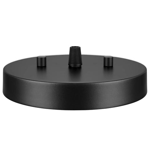 Six Inch Black Ceiling Canopy Kit For Pendant Lights And Chandeliers With Three Hole Mount Includes Cross Bar Loop
