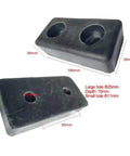 2 Pack Rubber Feet For Fitness Equipment, Shock Absorbing Vibration Dampening Pads, size 100x50x30mm, with hole measurements