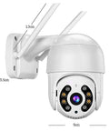 Watch Your Back 270 Degree PTZ Security Camera 1080P HD Outdoor AI Human Detection with night vision, mounted on a wall.