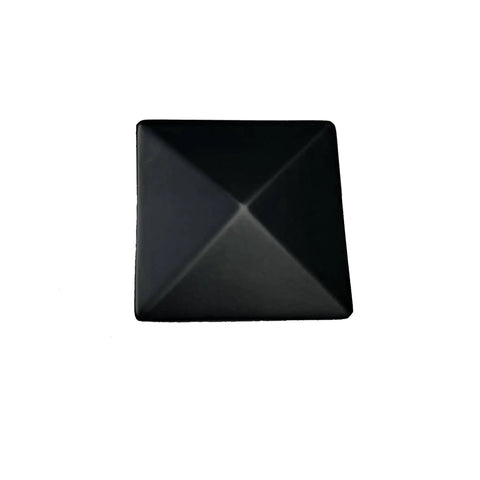 Matte Black Square Cabinet Knob, Modern Geometric Kitchen Cabinet Hardware, 1.26 Inch Wide Solid Zinc Drawer Pull top view